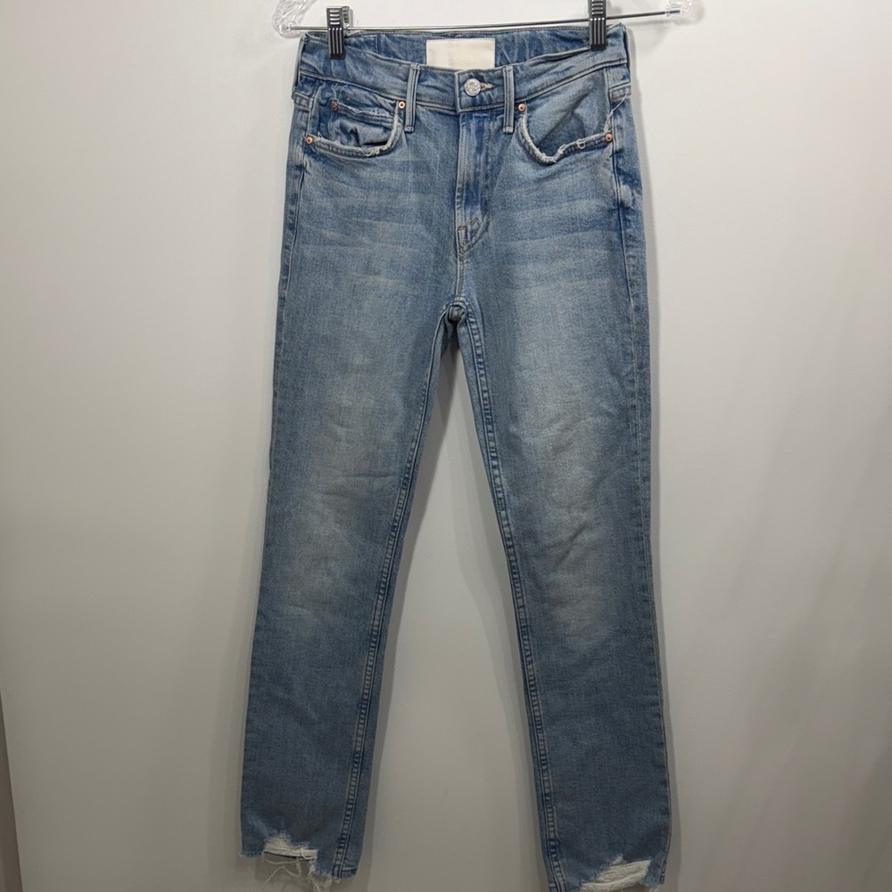 Mother Superior The Flirt Fray Jeans ankle slim straight size 23.